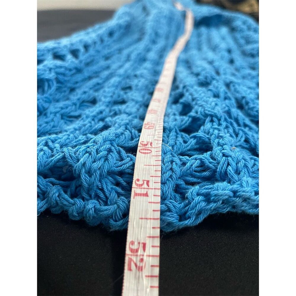 NWT Free People Sabara Sweater MIDI Sz Medium oversized Malibu blue $98 sold out - Picture 11 of 11